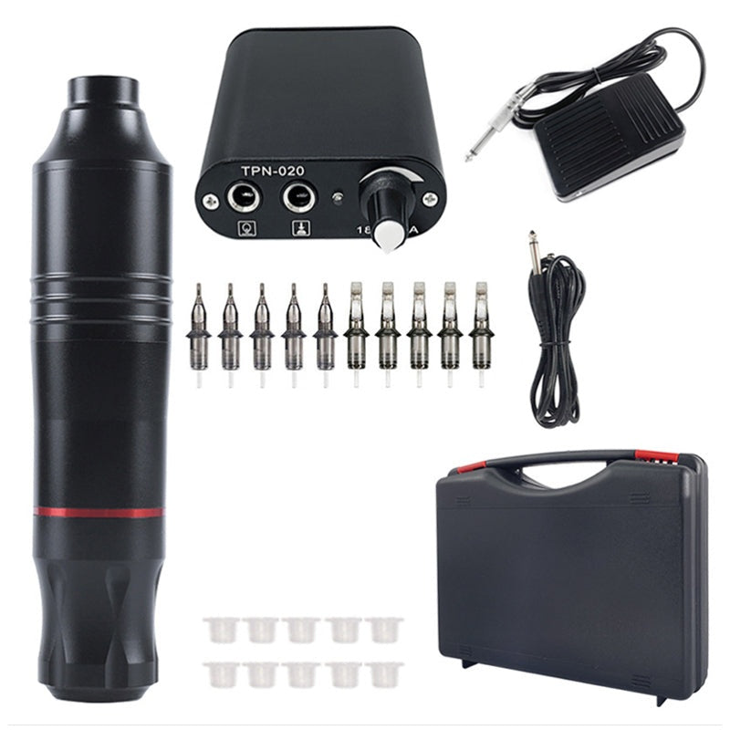 Tattoo sprayer kit combo all in one black aluminium body front view