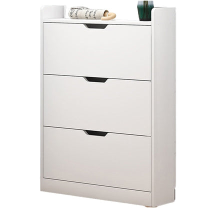 Shoe cabinet storage rack white colour front view