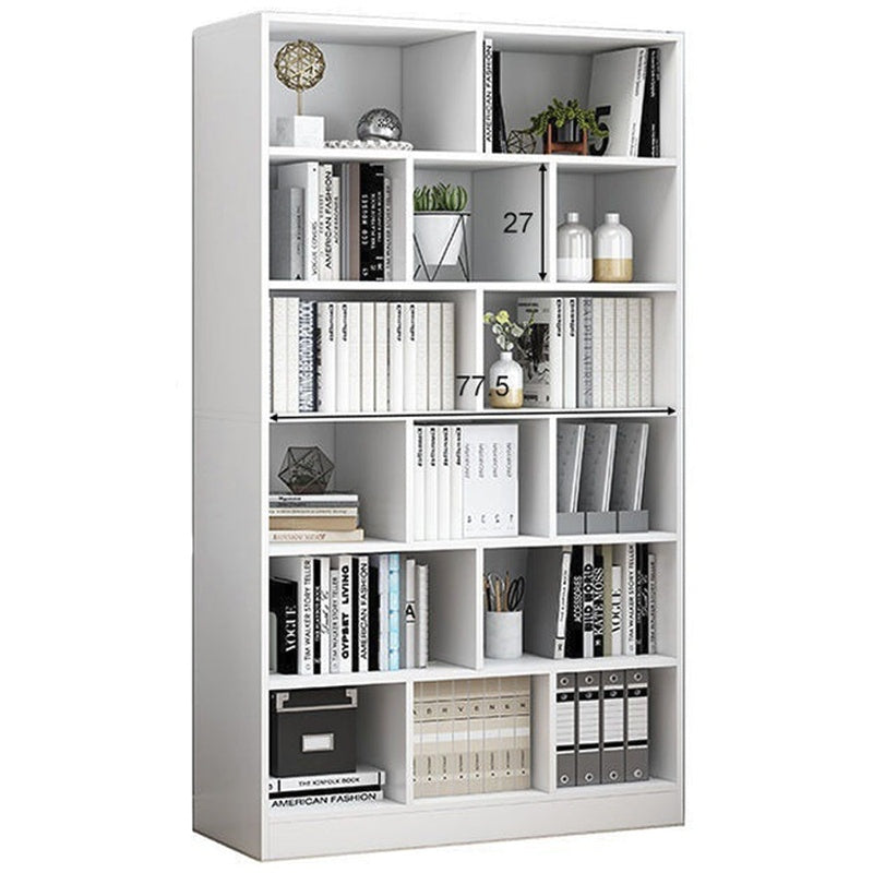 Bookshelf stack bookcase display unit in vintage wood finish front view