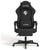 Gaming chair black side view showing adjustable headrest