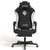 Gaming chair office chair black white side view showing ergonomic backrest