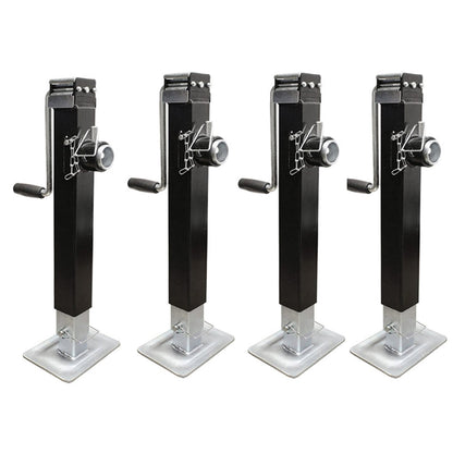 Heavy duty trailer jack with side wind crank type