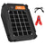 Solar electric fence energiser showing front solar panel