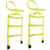 Car tire straps tie downs showing yellow polyester webbing close up