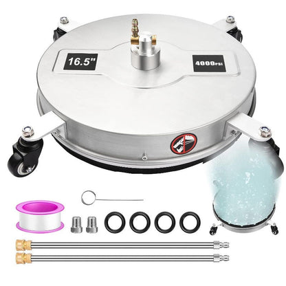 Surface cleaner stainless steel 165 inch top view showing cleaning area