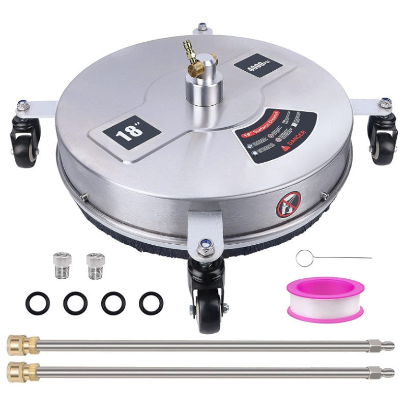 Stainless steel surface cleaner 18 inch showing full top view