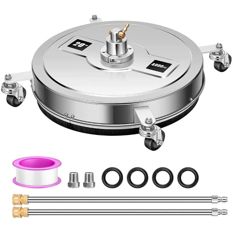 Pressure washer surface cleaner 20 inch stainless steel top view