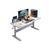 Height adjustable desk table white top front view