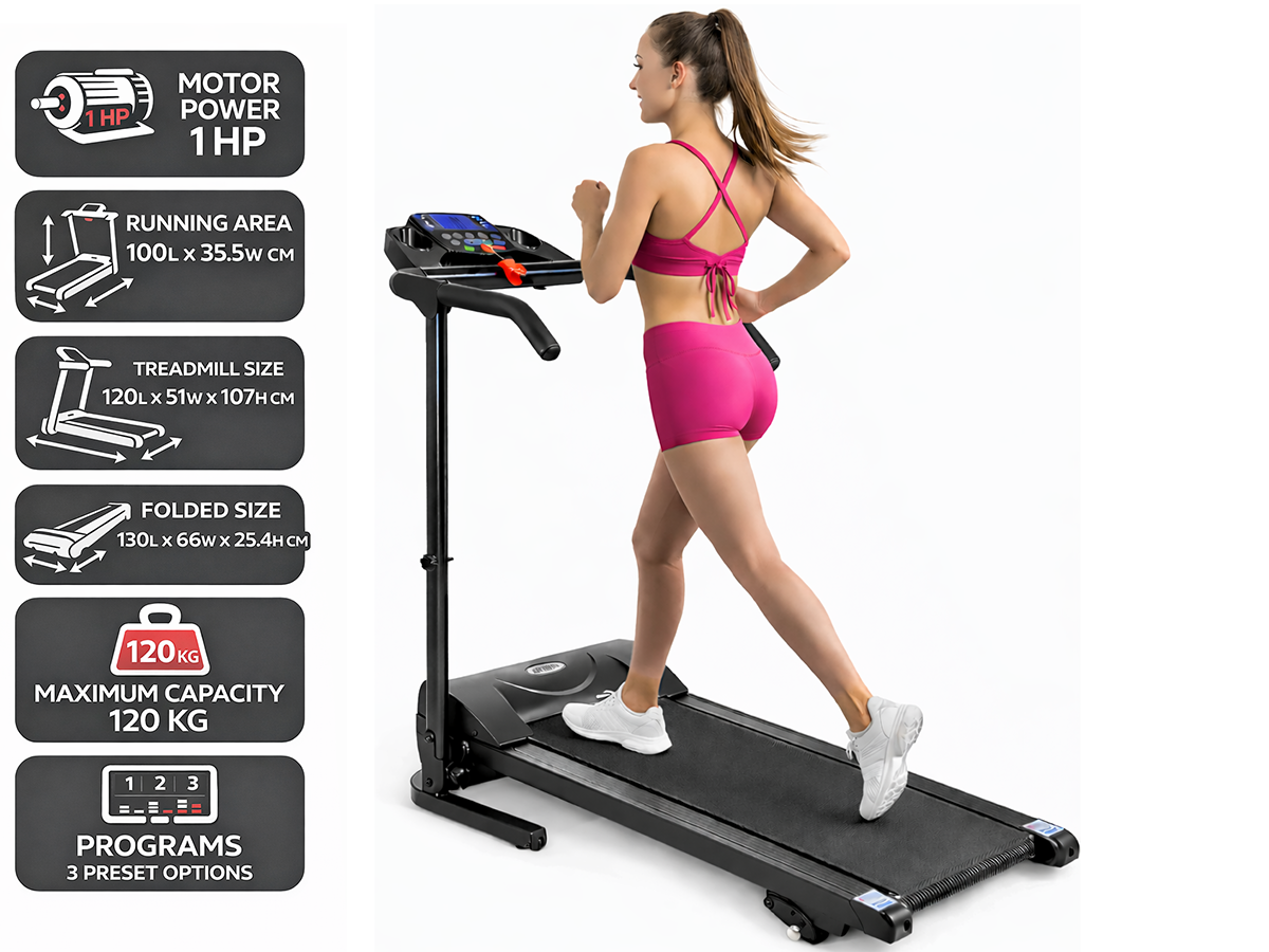 Electric Treadmill Foldable 1-12KM/H