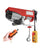 Wireless hoist winch 300kg showing front view with cast iron housing