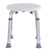 Adjustable shower stool with padded seat viewed from the front