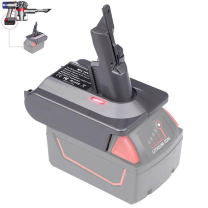 Vacuum cleaner battery adapter for Dyson V7 in black ABS material