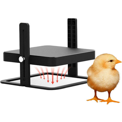 Chicken brooder plate warmer showing black aluminium surface
