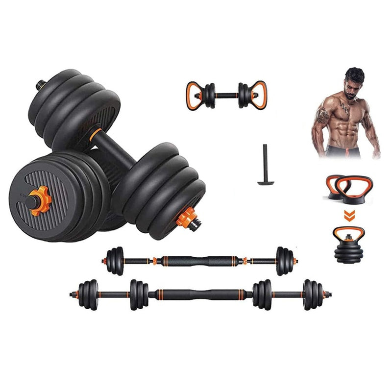Adjustable dumbbells 30kg showing textured anti-slip handles