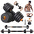 Adjustable dumbbells barbell set 40Kg showing textured non-slip handles