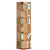 Bookshelf stack book case in burly wood showing full height