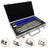 Carbide tipped woodturning tools set with blue and silver handles