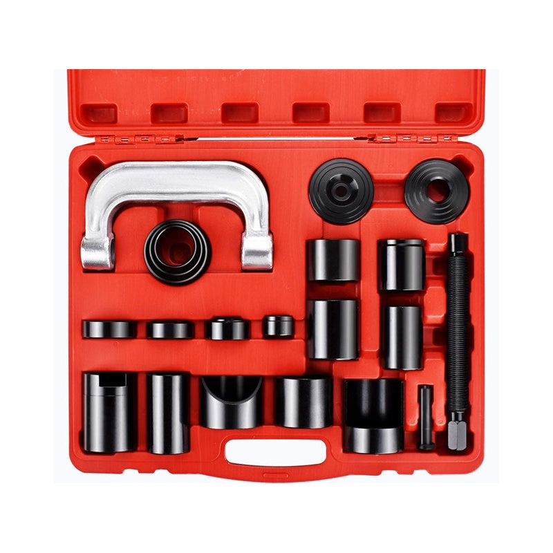 Ball joint auto repair tool kit with carbon steel adapters