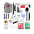 Emergency survival kit black pouch front view with zipper