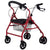 Adult walking frame mobility walker side view in red steel