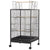 Bird cage black iron wire frame front view
