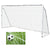 Soccer football goal with white net front view