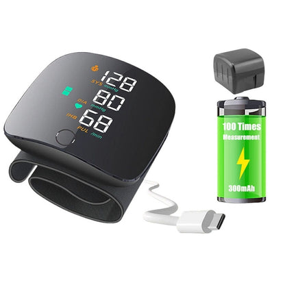 Blood pressure monitor upper arm digital showing front view