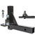Trailer tow hitch ball mount side view showing black powder coat finish