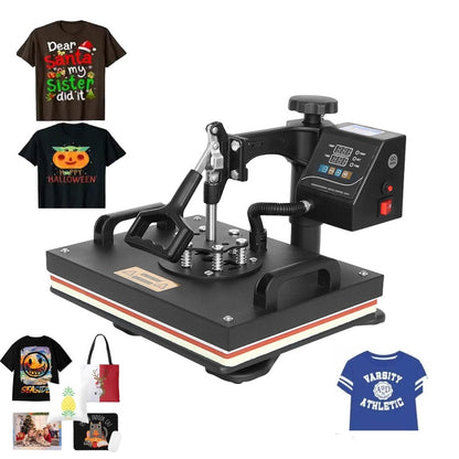 Heat Press Transfer Machine showing 12x15 inch aluminium platen
