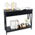Console table hallway entry table black finish front view
