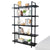 Book cabinet bookshelf showing full 5-layer storage in black finish