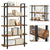 Book cabinet bookshelf showing full 5-layer storage in wood and steel