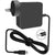 45W AC power adapter charger for Chromebook showing black colour