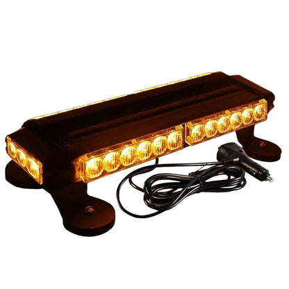 Emergency warning light LED strobe bar showing front amber LEDs
