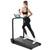 Walking treadmill flat compact treadmill showing full walking area in black