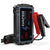 Car jump starter showing front view with LED light panel