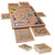 Puzzle board 1500 piece showing pine wood surface