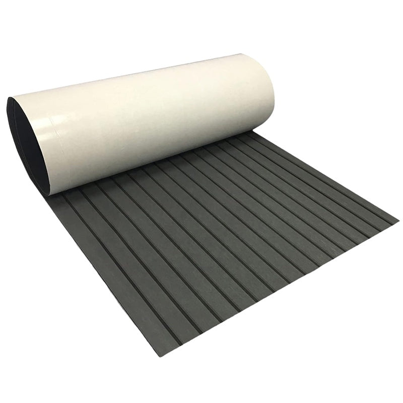 Marine carpet boat flooring mat dark grey top view