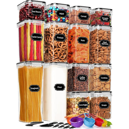 Food storage containers set showing four different sizes