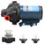 12V self priming water pump side view showing compact design