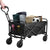 Outdoor camping trolley cart side view with black oxford fabric