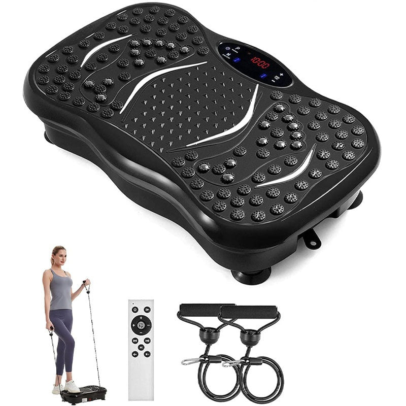 Vibration plate exercise machine top view showing control panel