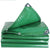 Canvas tarpaulin in green showing full 6x5m size