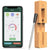 Wireless meat thermometer with stainless steel probe close up
