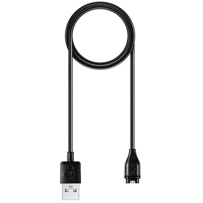 Garmin watch charging cable black colour side view