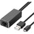 Micro USB to RJ45 Ethernet Adapter showing micro USB port close-up