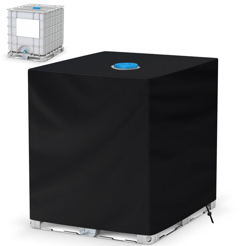 IBC tank cover black waterproof material close up