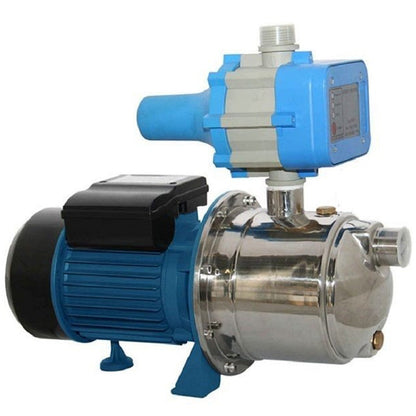 Domestic water pump 370W side view showing compact design
