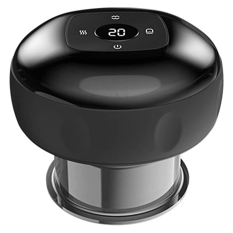 Vacuum cupping therapy machine showing black ABS material