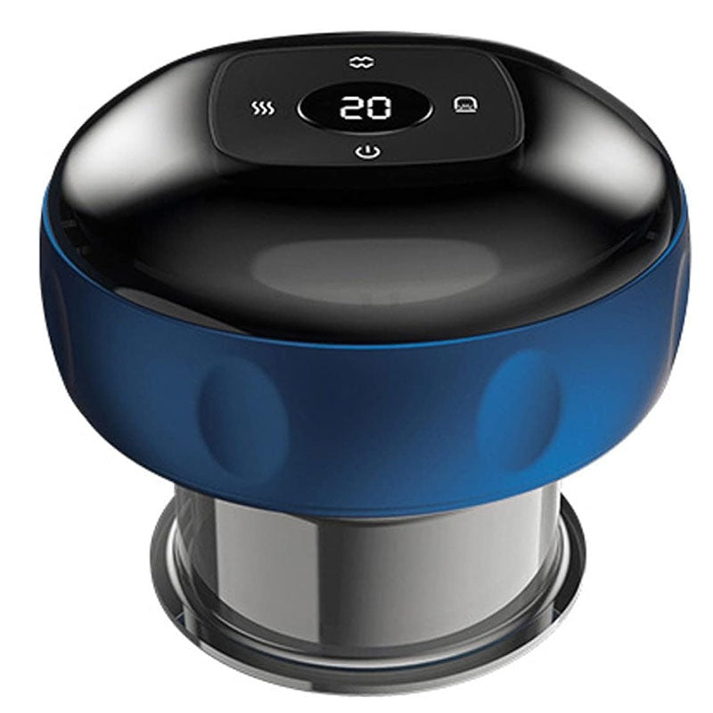 Electric cupping machine set showing blue ABS material